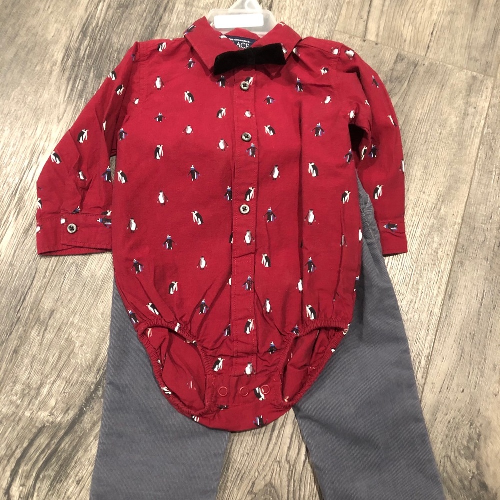 Christmas Penguin Baby 2-piece set